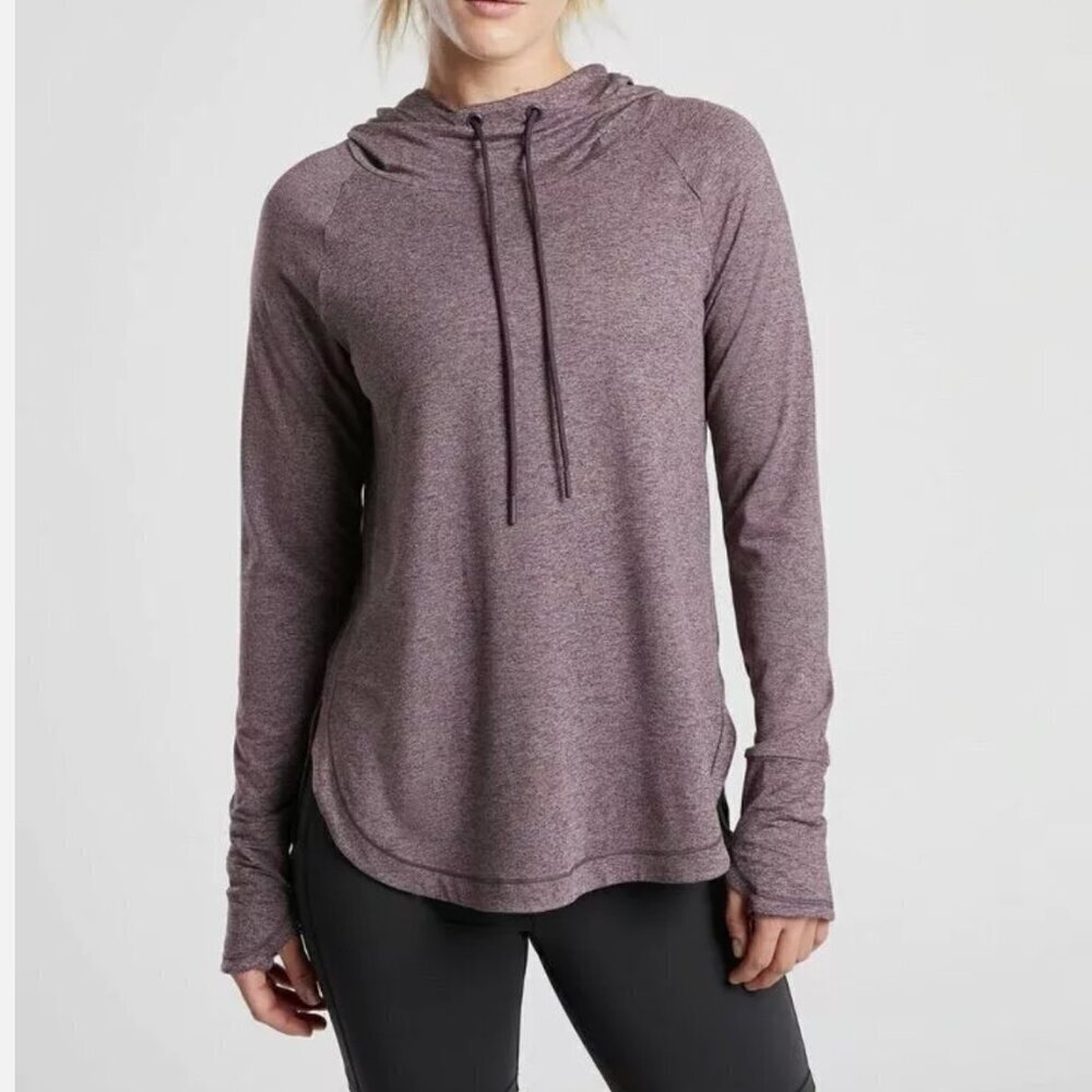 Athleta Women's Uptempo Heather Purple Hoodie  - Size Small
